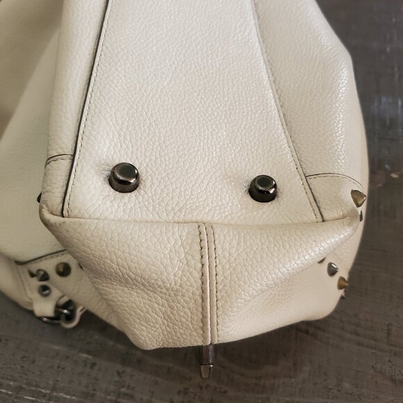 Gorgeous COACH Edie 31 Leather Shoulder Bag RIVETS Cream CHALK - Picture 11 of 11
